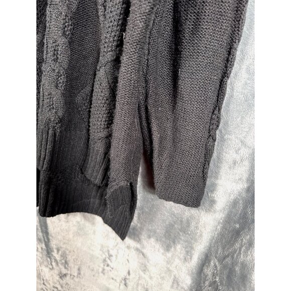 Kate & Mallory Womens Black Cold Shoulder Knit Sweater Size 1X - Picture 5 of 13